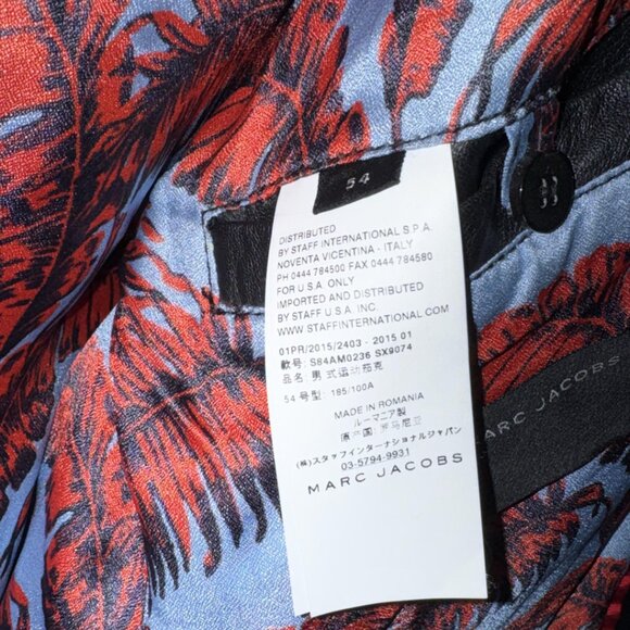 size:54 or L🔥Marc Jacobs men's soft and light Leather Jacket - Picture 4 of 9